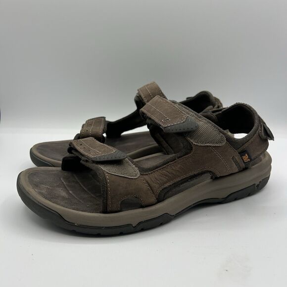 Teva Mens Langdon Sandals Brown 3 Strap Mens Size 9 Waterproof Leather 1015149 - Picture 5 of 13
